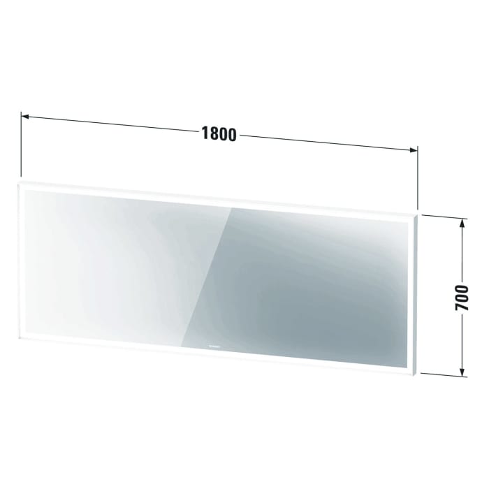 Duravit L-Cube Spiegel mit Beleuchtung 180 x 70 cm, mit Spiegelheizung