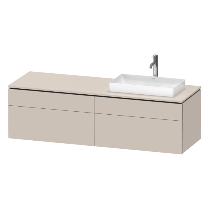 Duravit L-Cube Konsolenwaschtischunterbau mit 4 Auszügen, 162 x 55 cm, für Waschtisch rechts