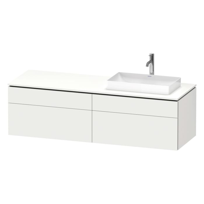 Duravit L-Cube Konsolenwaschtischunterbau mit 4 Auszügen, 162 x 55 cm, für Waschtisch rechts