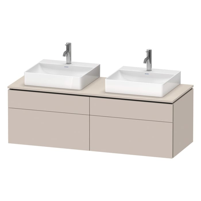 Duravit L-Cube Konsolenwaschtischunterbau mit 4 Auszügen, 142 x 55 cm, für zwei Waschtische