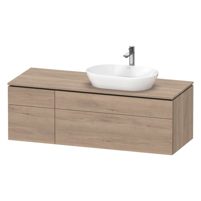 Duravit L-Cube Konsolenwaschtischunterbau mit 4 Auszügen, 142 x 55 cm, für Waschtisch rechts