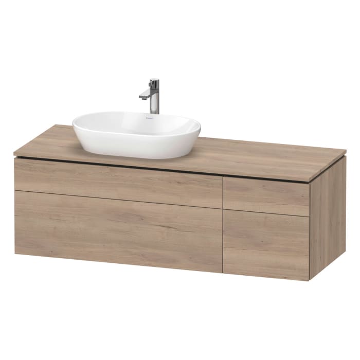 Duravit L-Cube Konsolenwaschtischunterbau mit 4 Auszügen, 142 x 55 cm, für Waschtisch links