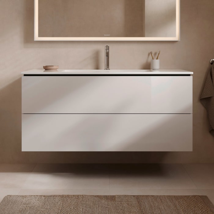 Duravit L-Cube Waschtischunterbau wandhängend mit 2 Auszügen, 122 x 48,1 cm