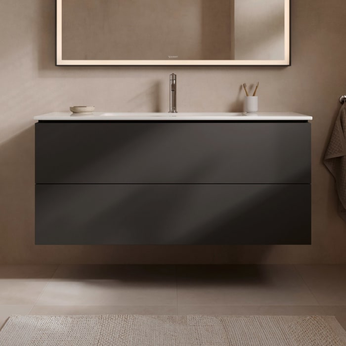 Duravit L-Cube Waschtischunterbau wandhängend mit 2 Auszügen, 122 x 48,1 cm