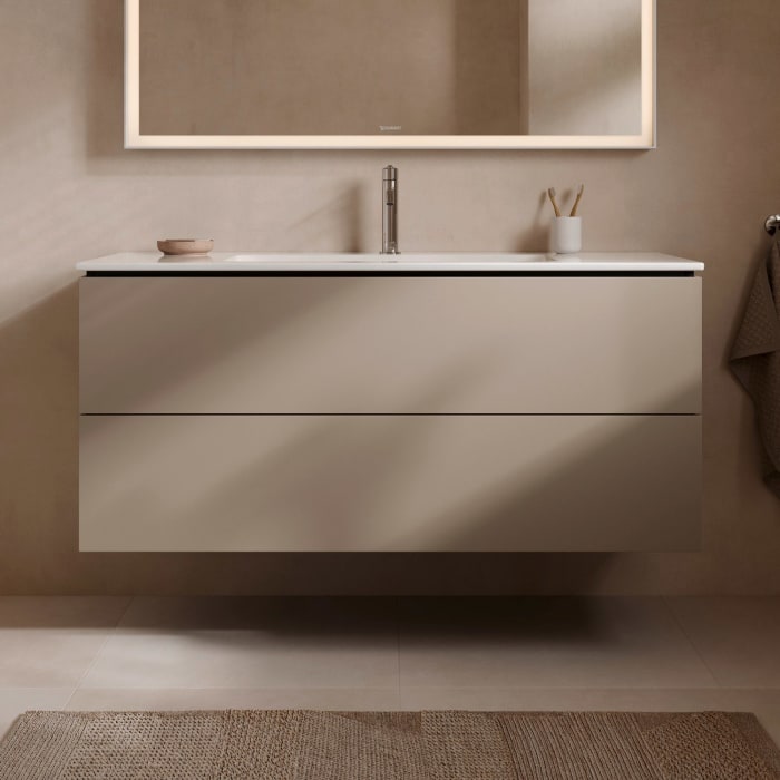 Duravit L-Cube Waschtischunterbau wandhängend mit 2 Auszügen, 122 x 48,1 cm