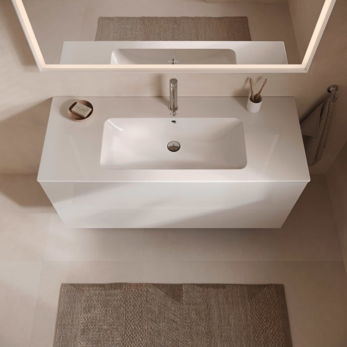 Duravit L-Cube Waschtischunterbau wandhängend mit 2 Auszügen, 122 x 48,1 cm