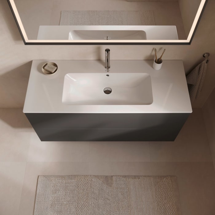 Duravit L-Cube Waschtischunterbau wandhängend mit 2 Auszügen, 122 x 48,1 cm