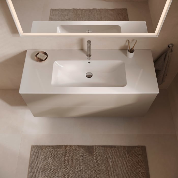 Duravit L-Cube Waschtischunterbau wandhängend mit 2 Auszügen, 122 x 48,1 cm