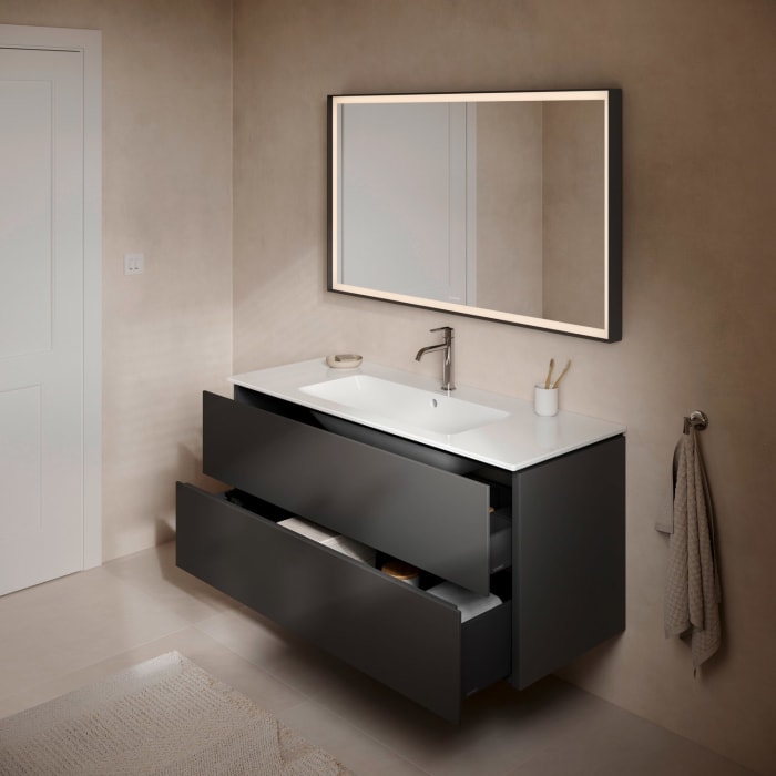 Duravit L-Cube Waschtischunterbau wandhängend mit 2 Auszügen, 122 x 48,1 cm