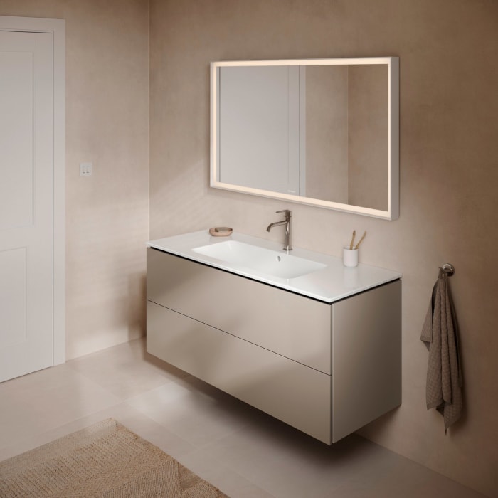 Duravit L-Cube Waschtischunterbau wandhängend mit 2 Auszügen, 122 x 48,1 cm