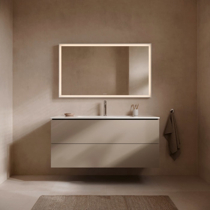 Duravit L-Cube Waschtischunterbau wandhängend mit 2 Auszügen, 122 x 48,1 cm