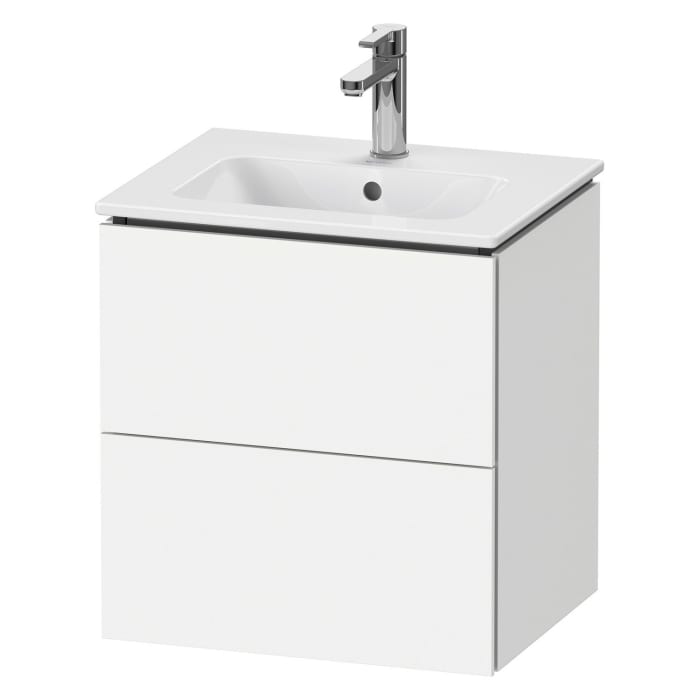 Duravit L-Cube Waschtischunterbau wandhängend Compact mit 2 Auszügen, 52 x 42,1 cm