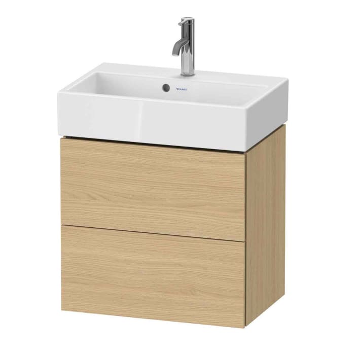 Duravit L-Cube Waschtischunterbau wandhängend Compact mit 2 Auszügen 58,4 x 39,1 cm