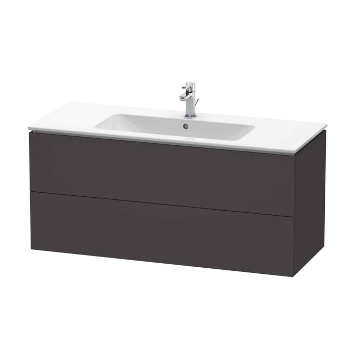 Duravit L-Cube Waschtischunterbau wandhängend mit 2 Auszügen, 122 x 48,1 cm