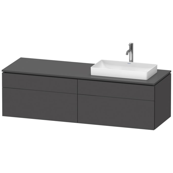 Duravit L-Cube Konsolenwaschtischunterbau mit 4 Auszügen, 162 x 55 cm, für Waschtisch rechts