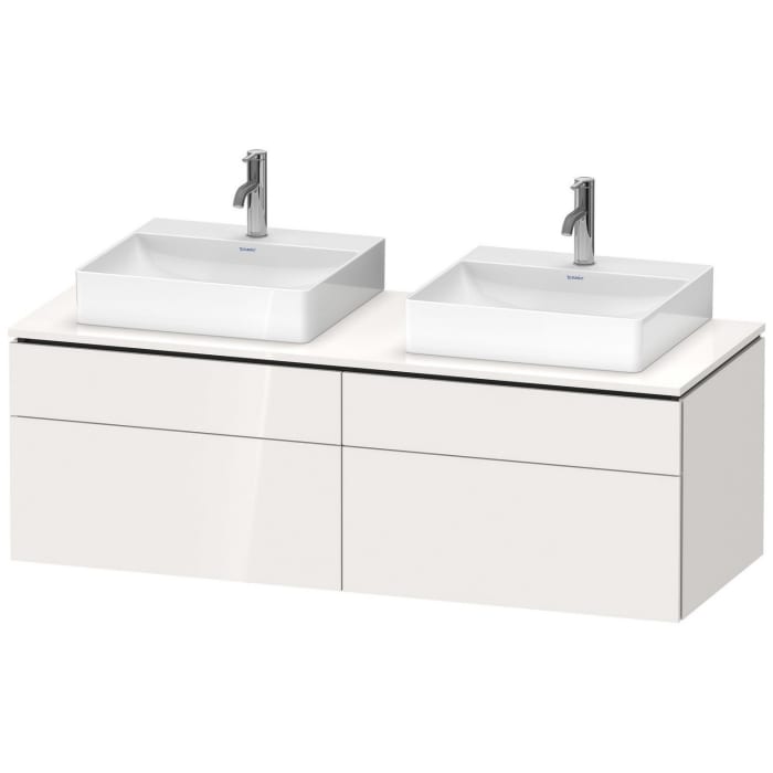 Duravit L-Cube Konsolenwaschtischunterbau mit 4 Auszügen, 142 x 55 cm, für zwei Waschtische