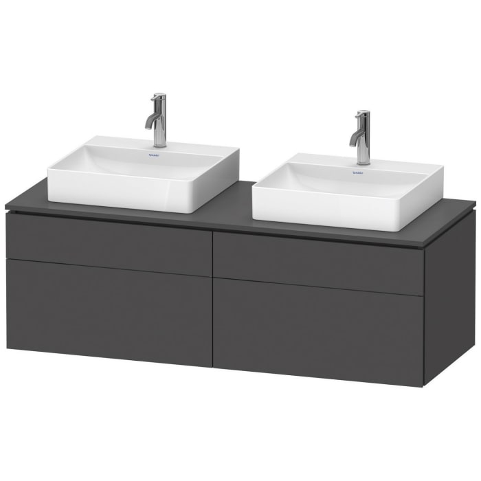 Duravit L-Cube Konsolenwaschtischunterbau mit 4 Auszügen, 142 x 55 cm, für zwei Waschtische