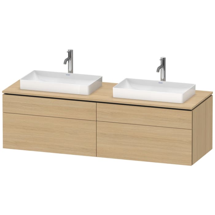 Duravit L-Cube Konsolenwaschtischunterbau mit 4 Auszügen, 162 x 55 cm, für zwei Waschtische