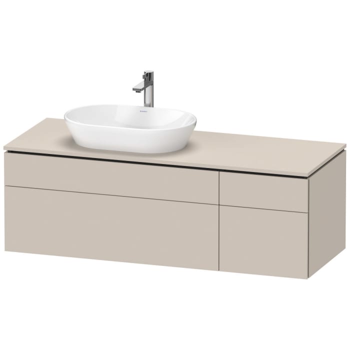 Duravit L-Cube Konsolenwaschtischunterbau mit 4 Auszügen, 142 x 55 cm, für Waschtisch links