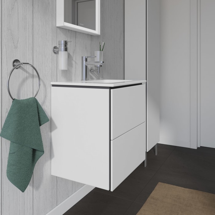 Duravit L-Cube Waschtischunterbau wandhängend Compact mit 2 Auszügen, 52 x 42,1 cm