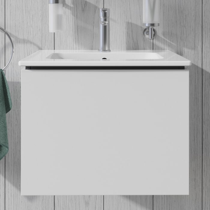 Duravit L-Cube Waschtischunterbau wandhängend Compact mit 1 Auszug, 52 x 39,1 cm