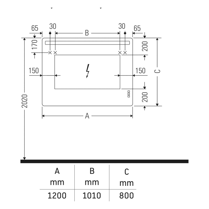 Duravit Luv Badspiegel mit LED-Beleuchtung in der Größe 120 x 80 cm, 