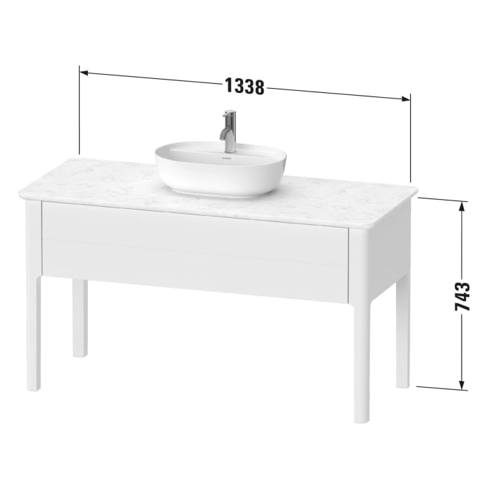 Duravit Luv Waschtischunterbau für Konsole stehend 133,8 x 74,3 cm