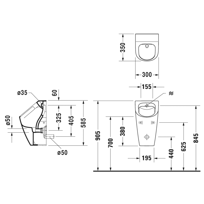 Duravit ME by Starck Urinal