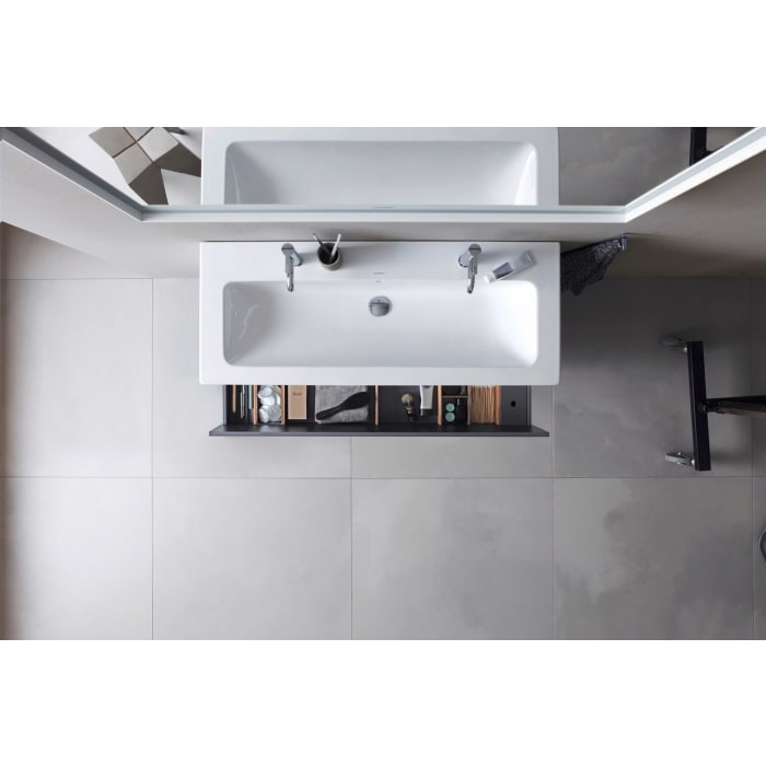 Duravit ME by Starck Waschtisch 123 x 49 cm, mit Überlauf, mit 2 Hahnlöchern