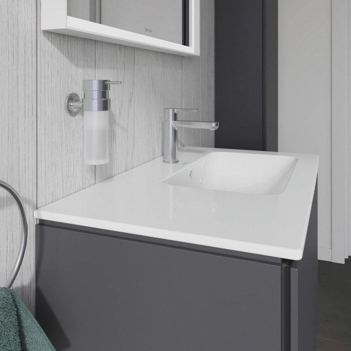 Duravit ME by Starck Waschtisch 83 x 49 cm, mit Überlauf, ohne Hahnloch, Becken rechts