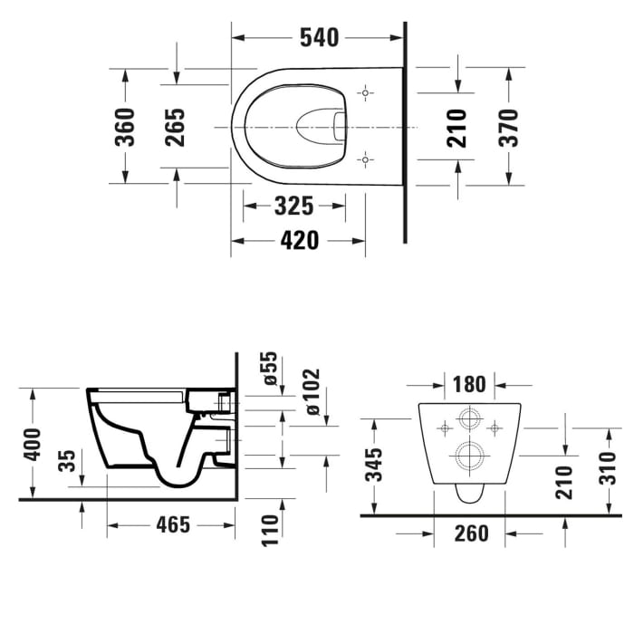 Duravit ME by Starck Wand WC HygieneFlush