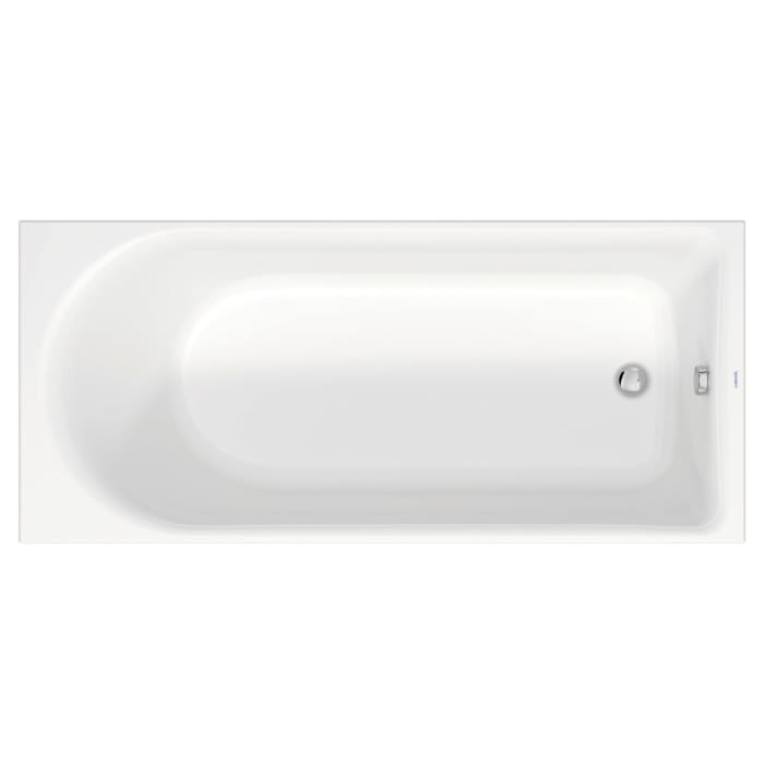 Duravit D-Neo Rechteck-Badewanne 180 x 80 cm, Einbauversion, Ab- und Überlauf am Fußende