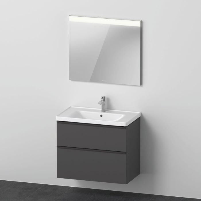 Duravit D-Neo Möbelset mit eckigem Spiegel 80 cm