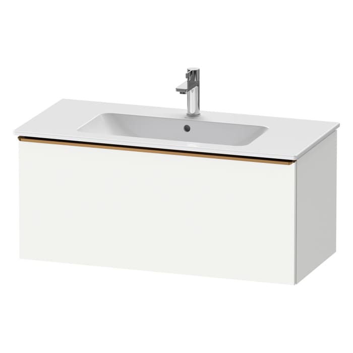 Duravit D-Neo Waschtischunterbau 101 x 44 cm, 1 Auszug, Griff bronze gebürstet