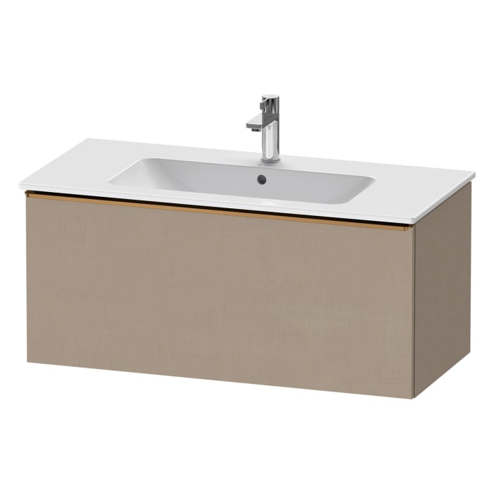 Duravit D-Neo Waschtischunterbau 101 x 44 cm, 1 Auszug, Griff bronze gebürstet