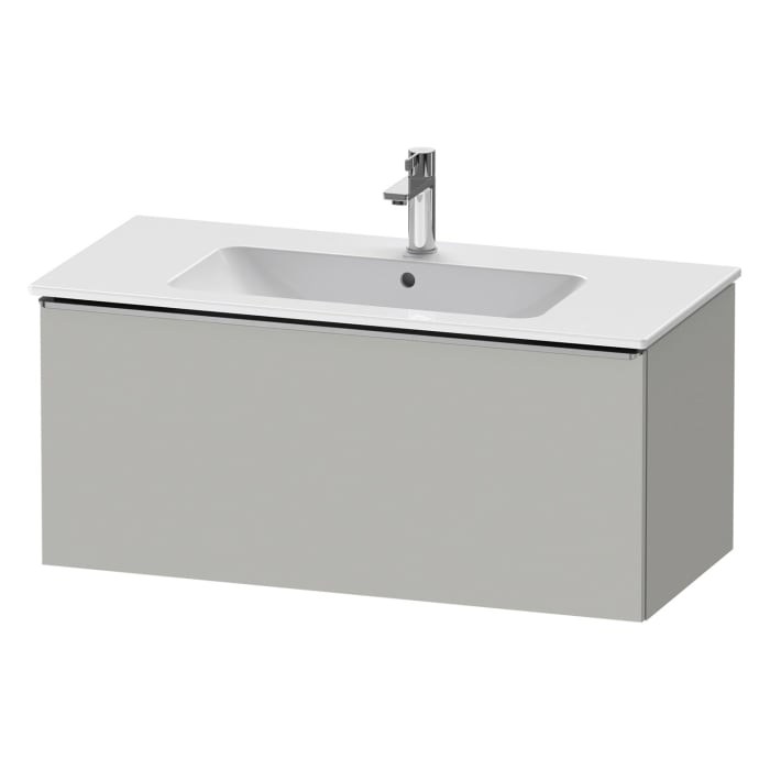 Duravit D-Neo Waschtischunterbau 101 x 44 cm, 1 Auszug, Griff edelstahl gebürstet