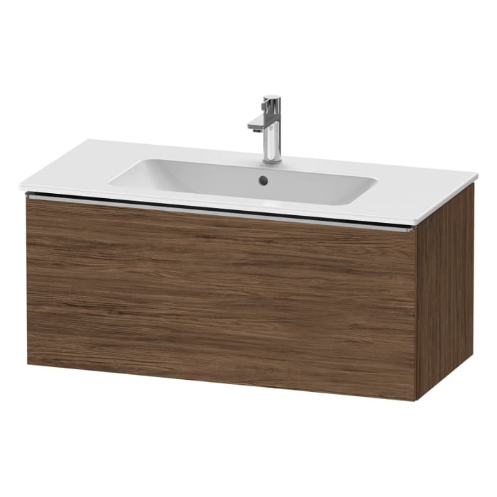 Duravit D-Neo Waschtischunterbau 101 x 44 cm, 1 Auszug, Griff edelstahl gebürstet