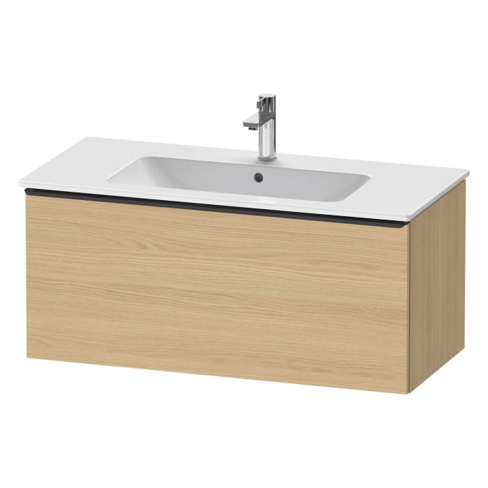 Duravit D-Neo Waschtischunterbau 101 x 44 cm, 1 Auszug, Griff diamantschwarz