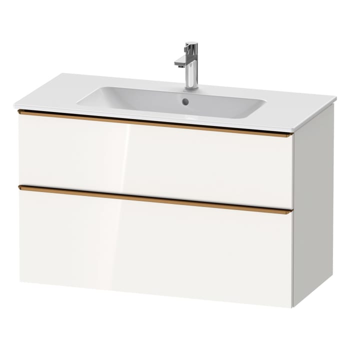 Duravit D-Neo Waschtischunterbau 101 x 62,5 cm, 2 Auszüge, Griff bronze gebürstet