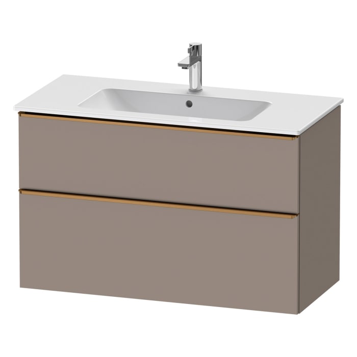 Duravit D-Neo Waschtischunterbau 101 x 62,5 cm, 2 Auszüge, Griff bronze gebürstet