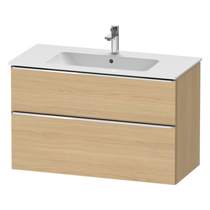 Duravit D-Neo Waschtischunterbau 101 x 62,5 cm, 2 Auszüge, Griff chrom