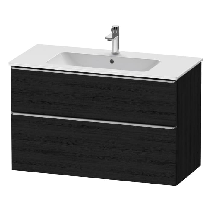 Duravit D-Neo Waschtischunterbau 101 x 62,5 cm, 2 Auszüge, Griff edelstahl gebürstet