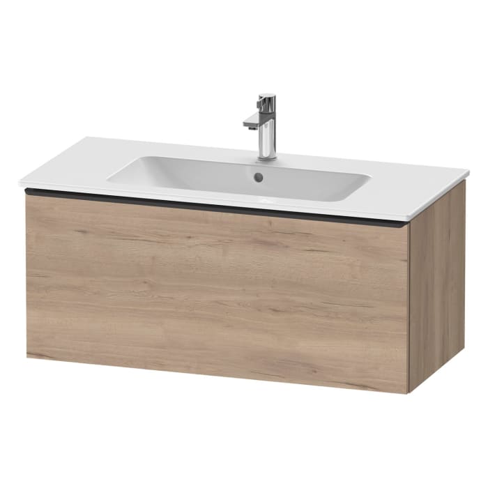 Duravit D-Neo Waschtischunterbau 101 x 44 cm, 1 Auszug, Griff diamantschwarz