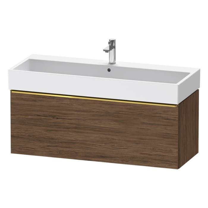 Duravit D-Neo Waschtischunterbau 118,4 x 44 cm, 1 Auszug, Griff gold poliert
