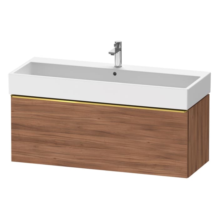 Duravit D-Neo Waschtischunterbau 118,4 x 44 cm, 1 Auszug, Griff gold poliert