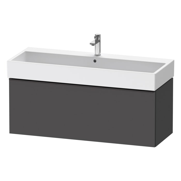 Duravit D-Neo Waschtischunterbau 118,4 x 44 cm, 1 Auszug, Griff diamantschwarz