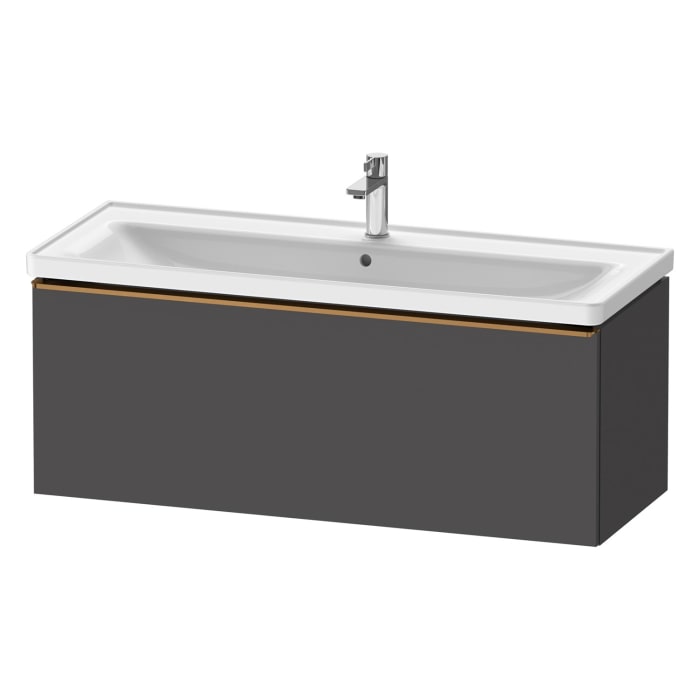 Duravit D-Neo Waschtischunterbau 118,4 x 44 cm, 1 Auszug, Griff bronze gebürstet