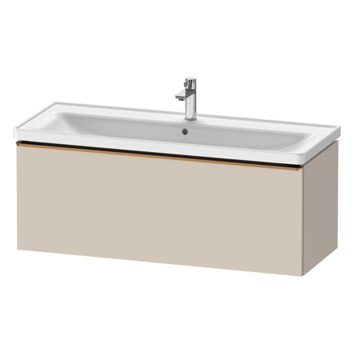 Duravit D-Neo Waschtischunterbau 118,4 x 44 cm, 1 Auszug, Griff bronze gebürstet
