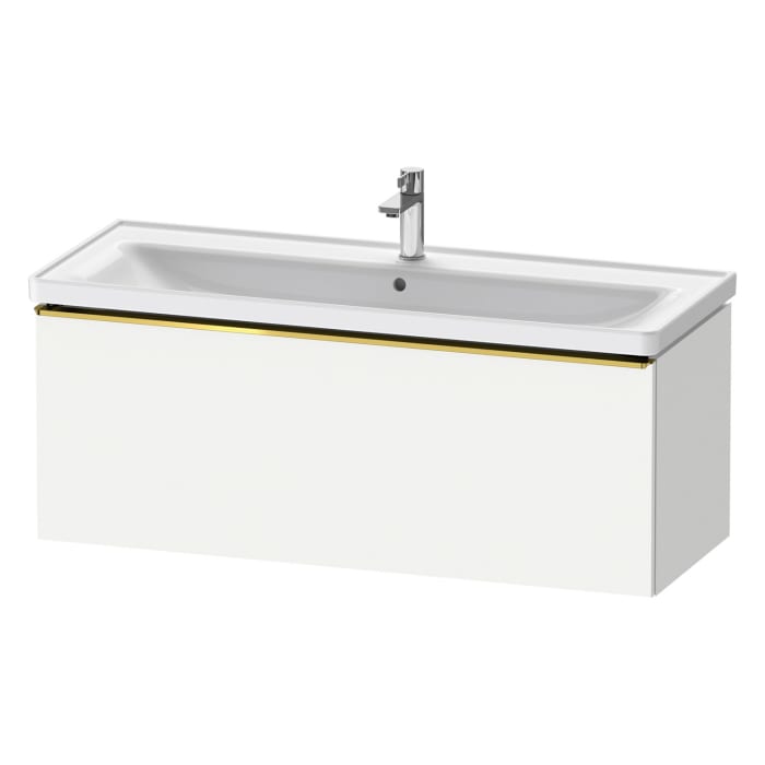 Duravit D-Neo Waschtischunterbau 118,4 x 44 cm, 1 Auszug, Griff gold poliert