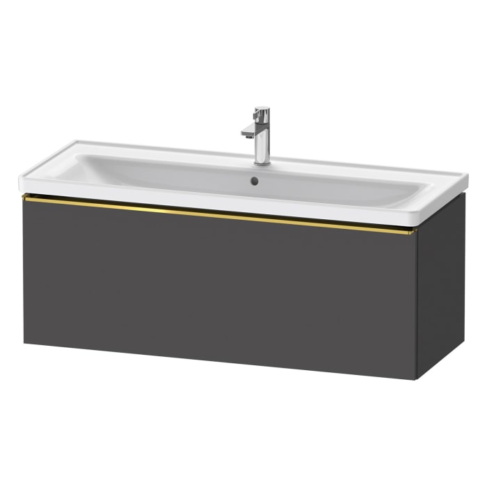 Duravit D-Neo Waschtischunterbau 118,4 x 44 cm, 1 Auszug, Griff gold poliert